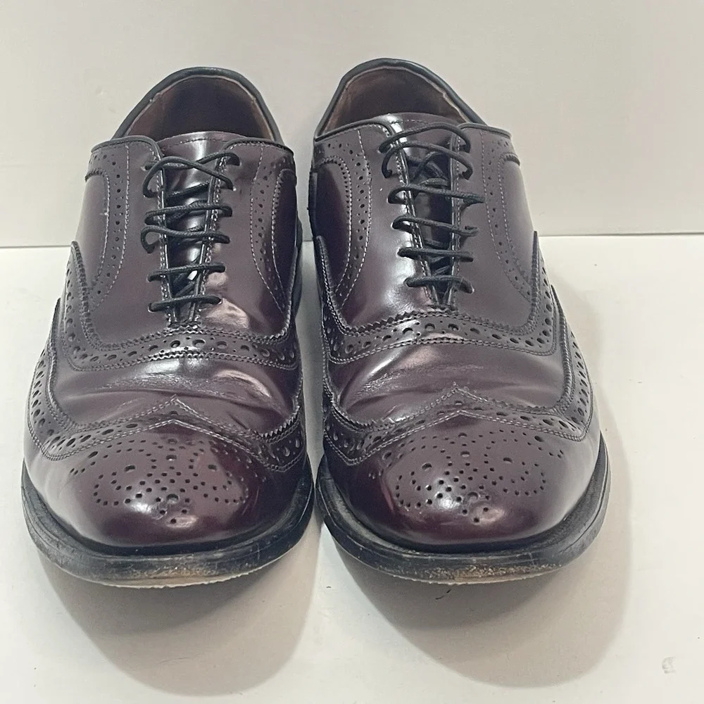 Allen‎ Edmonds Men's Mcallister Wingtip Oxford 10 B Burgundy